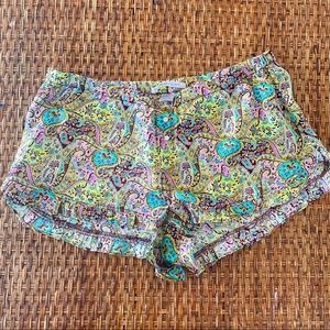 Victoria's Secret Paisley Print Pajama Shorts - Multicolor